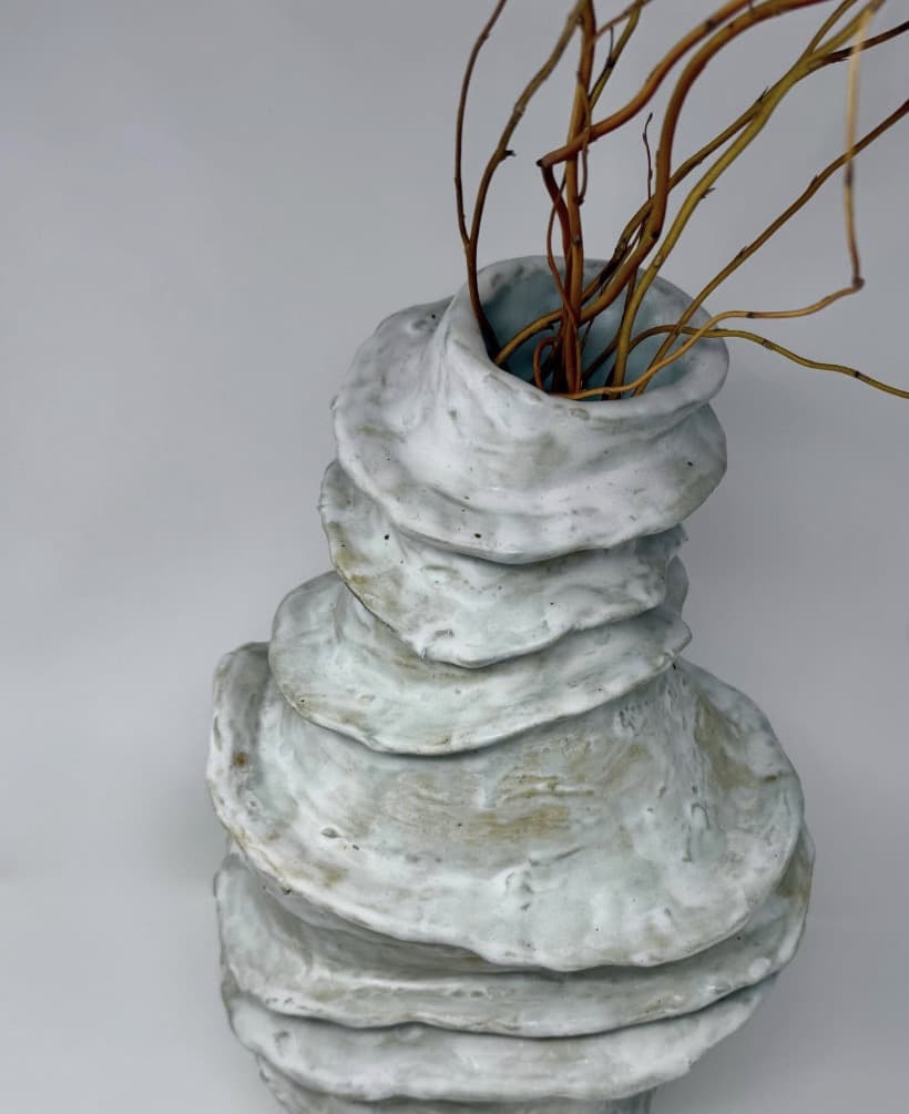 Hand built vessel measuring 18 x 11 x 9 — view 1