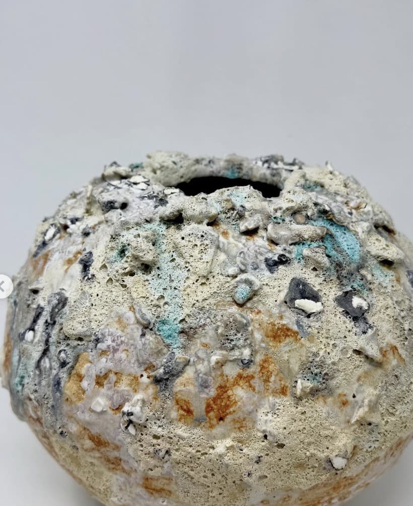 A series of hand built round vessels- each with its own… — view 3